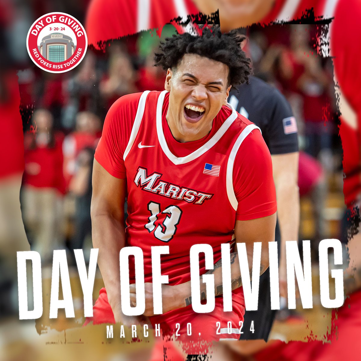 Red Foxes Rise Together! Join us on Marist's FIRST-EVER Day of Giving (3/20) & make a gift to support the future of Marist! Every donation counts! #MaristDayOfGiving #RedFoxesRiseTogether DONATE: givecampus.com/56h59z
