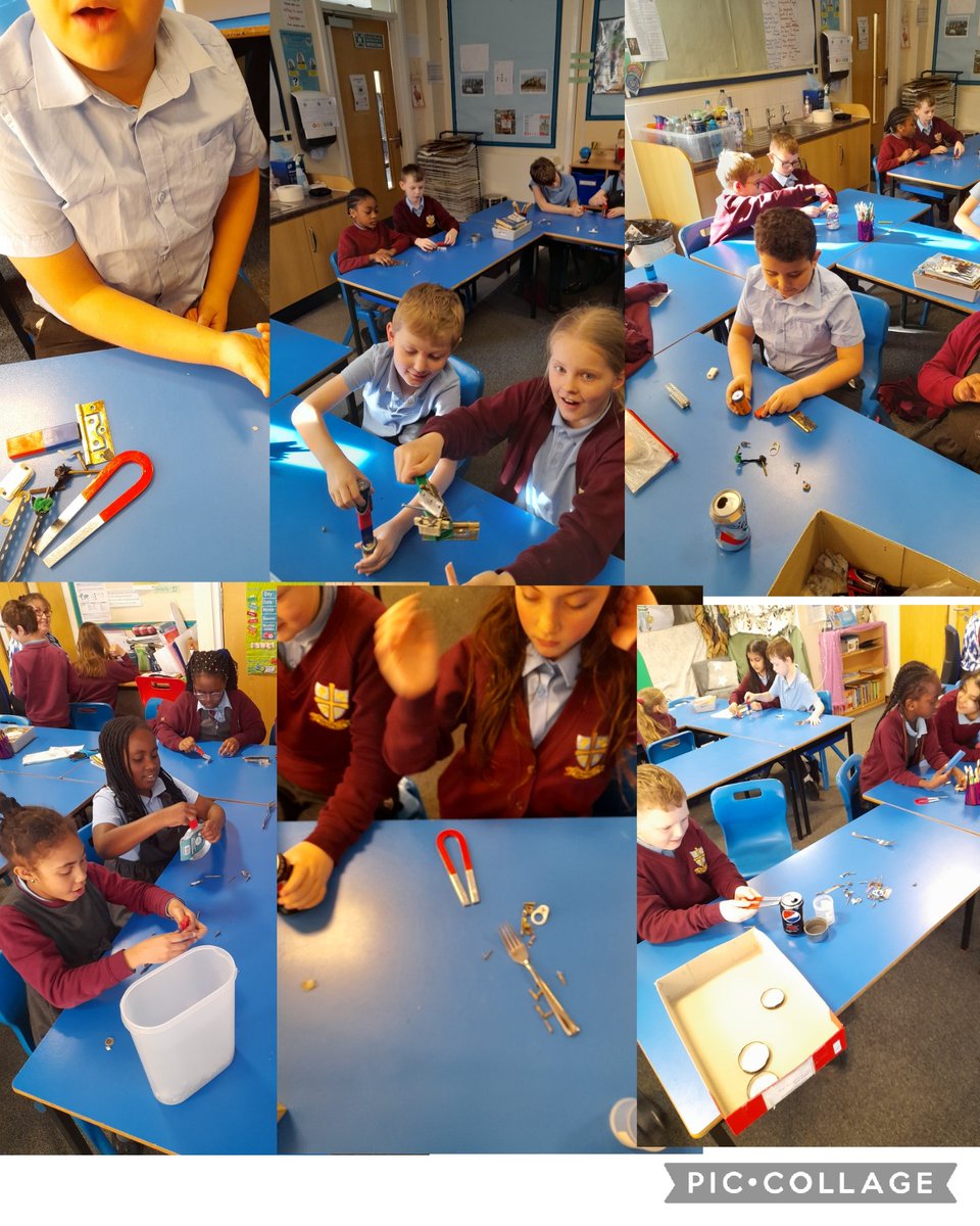 A fun afternoon exploring which materials were magnetic#Y3#science
