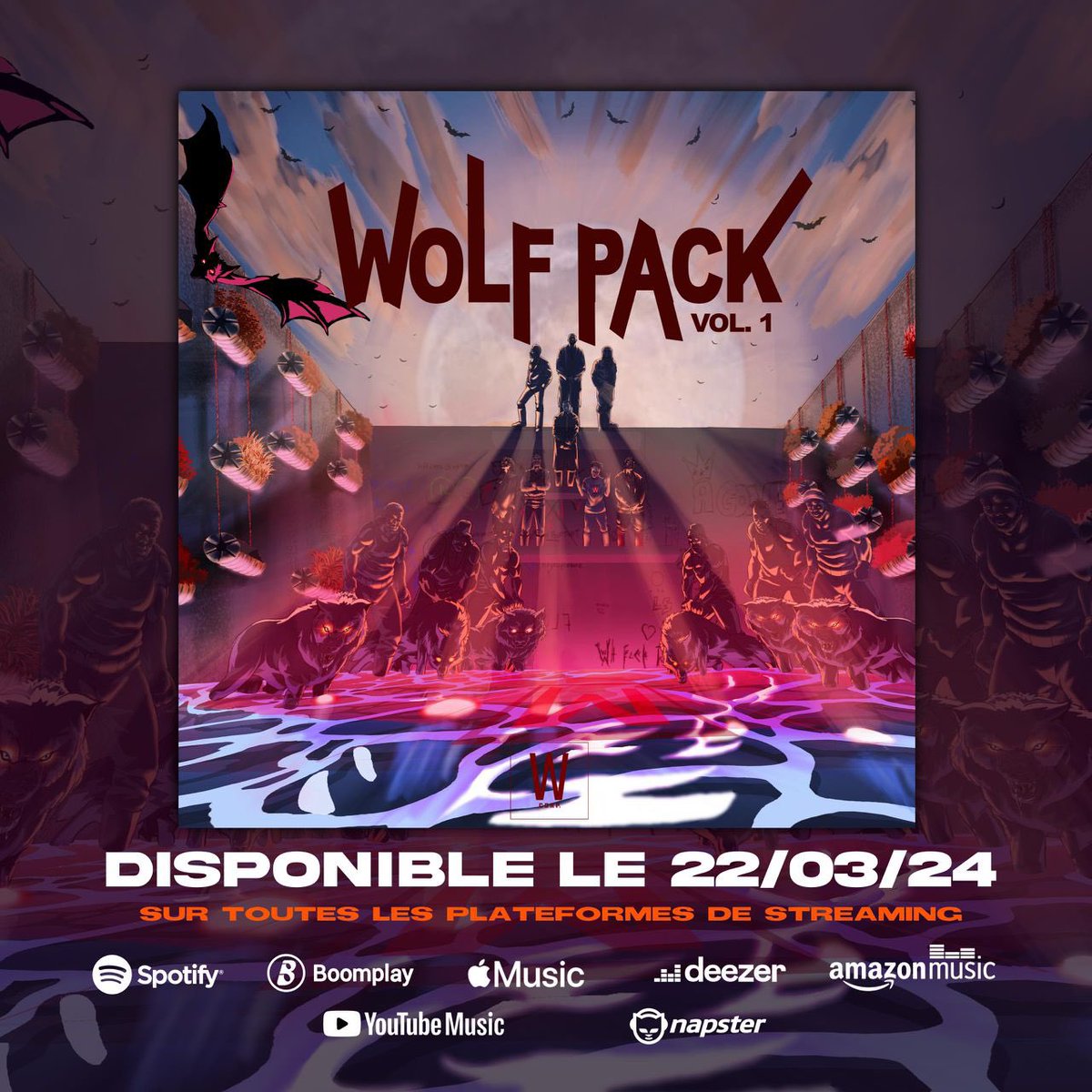 #TheVibesPlug 
❌NOUS Y SOMMES ! WOLF PACK VOL.1 DISPO CE VENDREDI 
On a eu la chance de l’écouter en exclusivité, ce qu’on peut vous dire c’est que les loups ont fait du très bon travail, l’univers est authentique, sincère, livrer avec une bonne énergie 

onerpm.link/wolfpackvol1