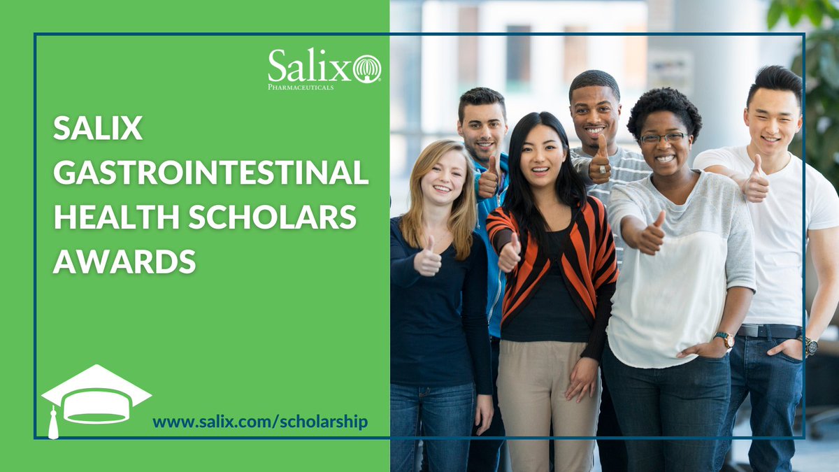Living with a #GI condition can make it challenging to pursue higher education. The Salix Gastrointestinal Health Scholars Awards were created to help patients achieve their academic goals. Learn more. salix.com/scholarship/