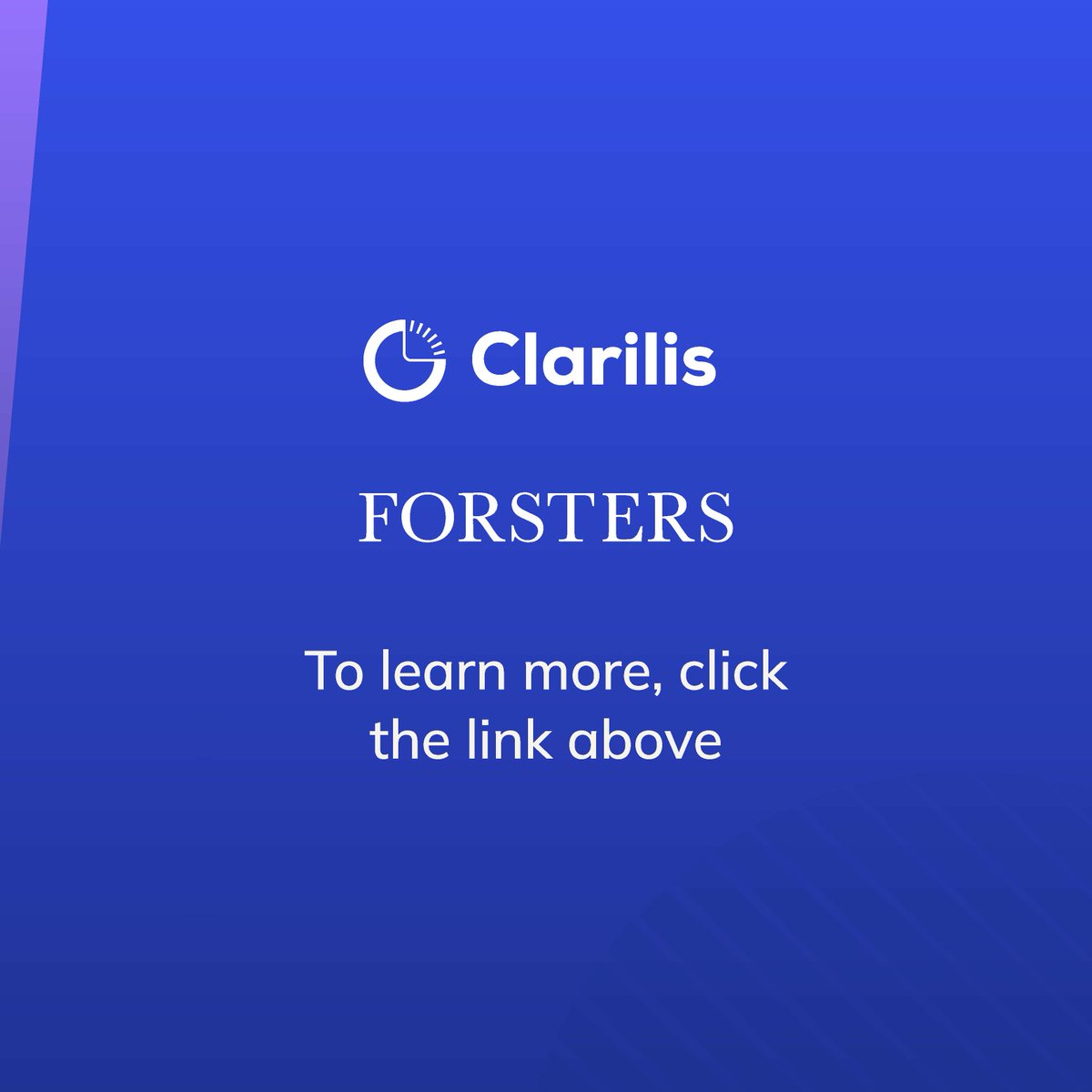 When Forsters were looking for a document automation solution, they wanted one that would enhance their productivity and ensure they were well-equipped to meet current and future client needs. 

Read the full case study here: 👉 clarilis.com/customers/fors…

#legaltech #lawyers #law