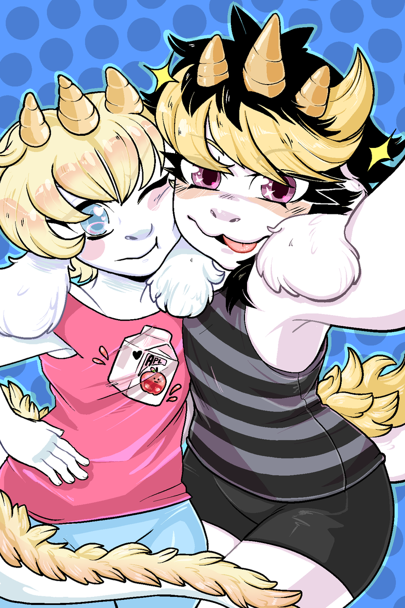 lovewin's tweet photo. Reposting some old selfie commissions~ https://t.co/5fB3j73AiN