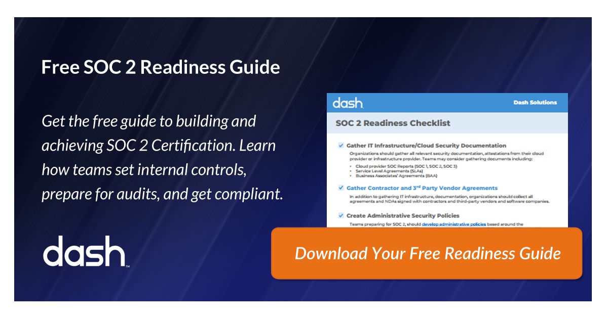dashsdk's tweet image. Preparing for SOC 2? Download the latest guide including our SOC 2 readiness checklist
dashs.dk/4a12Ufh 
#soc2 #compliance #infosec