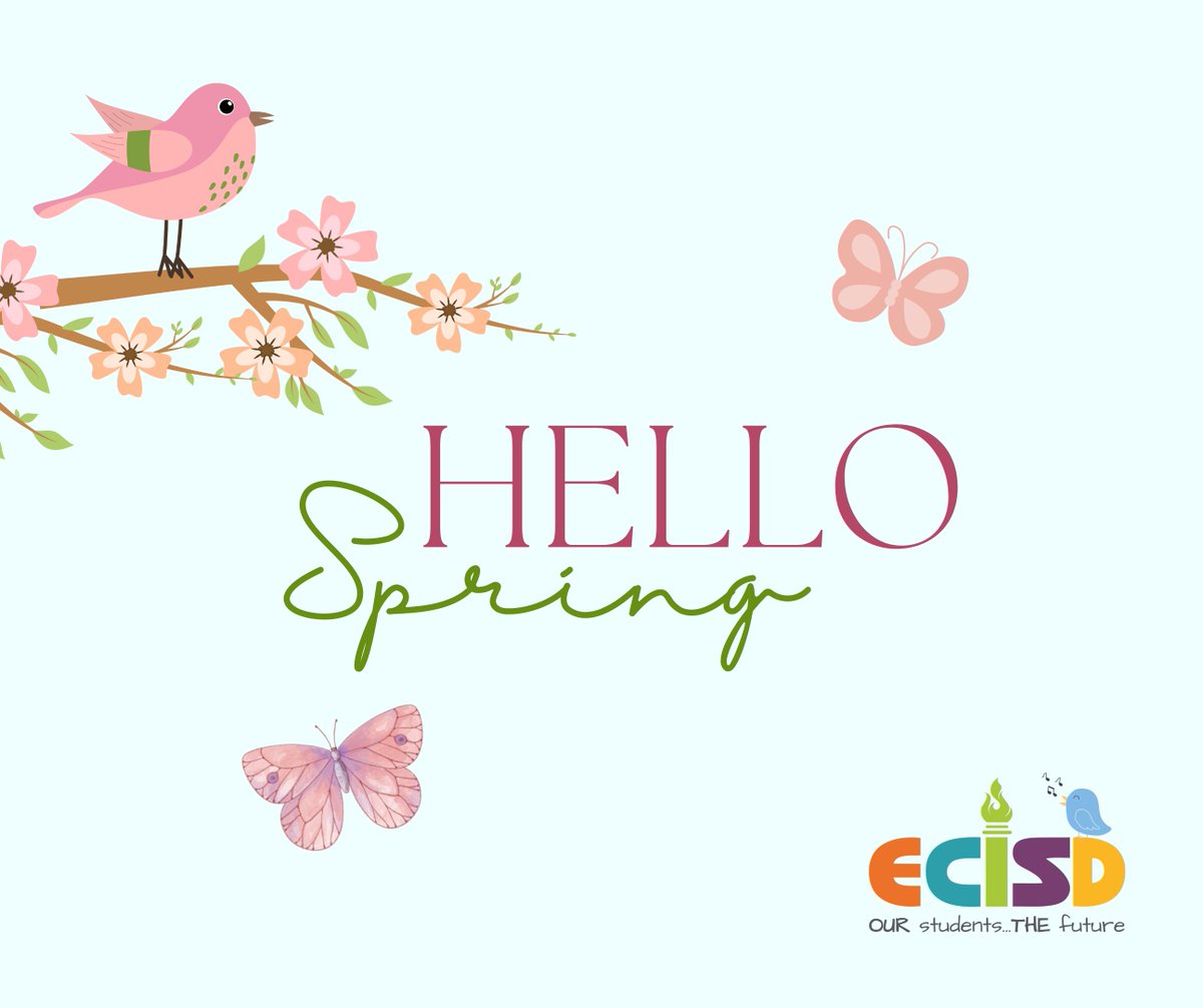 EctorCountyISD's tweet photo. Happy First Day of Spring!
#FirstDayOfSpring #SpringEquinox #ECISD https://t.co/XizGFk4gWD