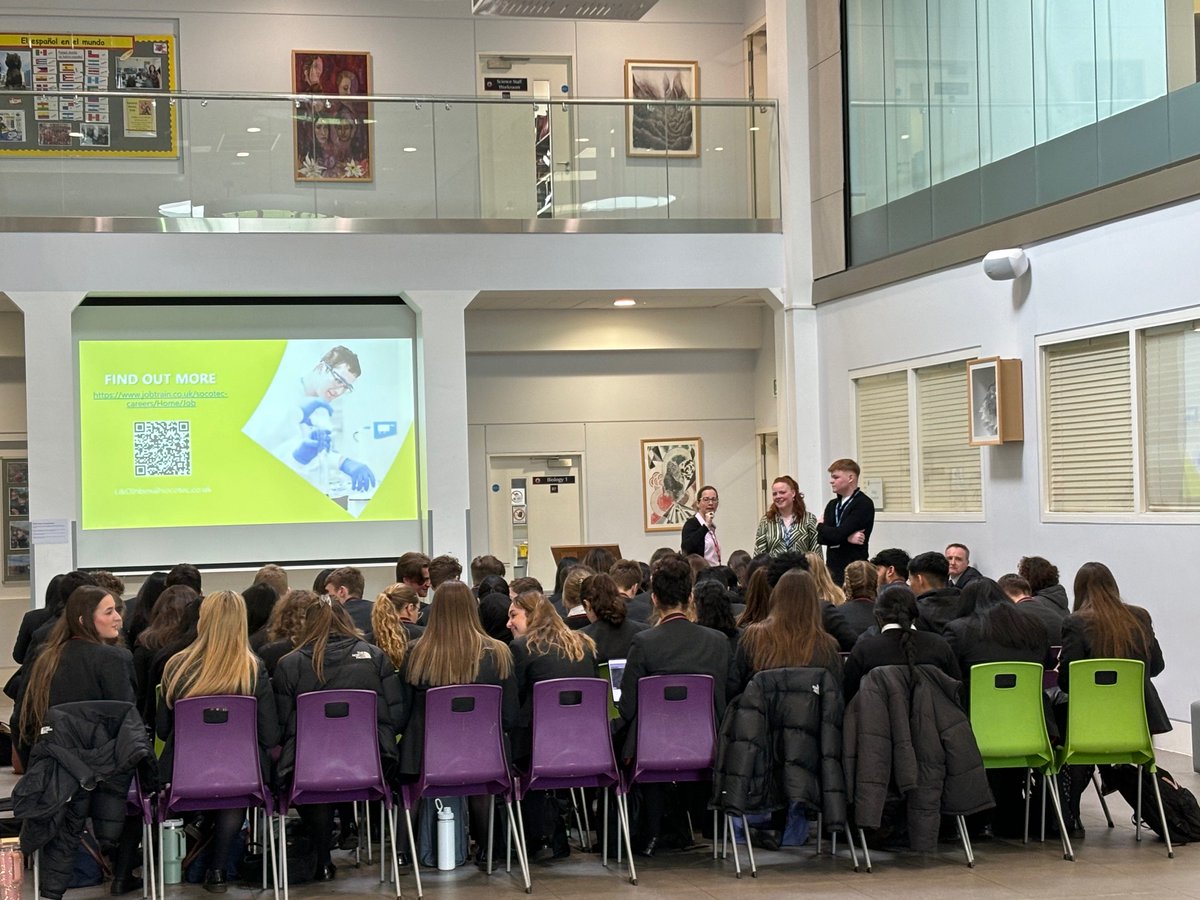 As Y12 consider their options after NULS, they had an informative morning with talks on University applications from <a href="/KeeleUniversity/">Keele University 🐿️</a>, degree apprenticeships from <a href="/ManMetUni/">Manchester Metropolitan Uni</a> &amp; heard from former pupil Todd &amp; his colleague Aimee about their apprenticeships <a href="/SOCOTEC_UK/">SOCOTEC UK</a> #WeareNULS