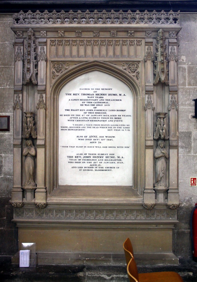 mavmaramis's tweet photo. Cathedral Church of St. Mary, Salisbury, Wiltshire. Wall tablet to Rev. Thomas Henry Hume d.1834 by Thomas King. Photo: 19.09.2023. #Salisbury #Wiltshire #monument #memorial #MonumentalInscription #ThomasHume #ThomasKing @Portaspeciosa https://t.co/SSIoTZ1YMm
