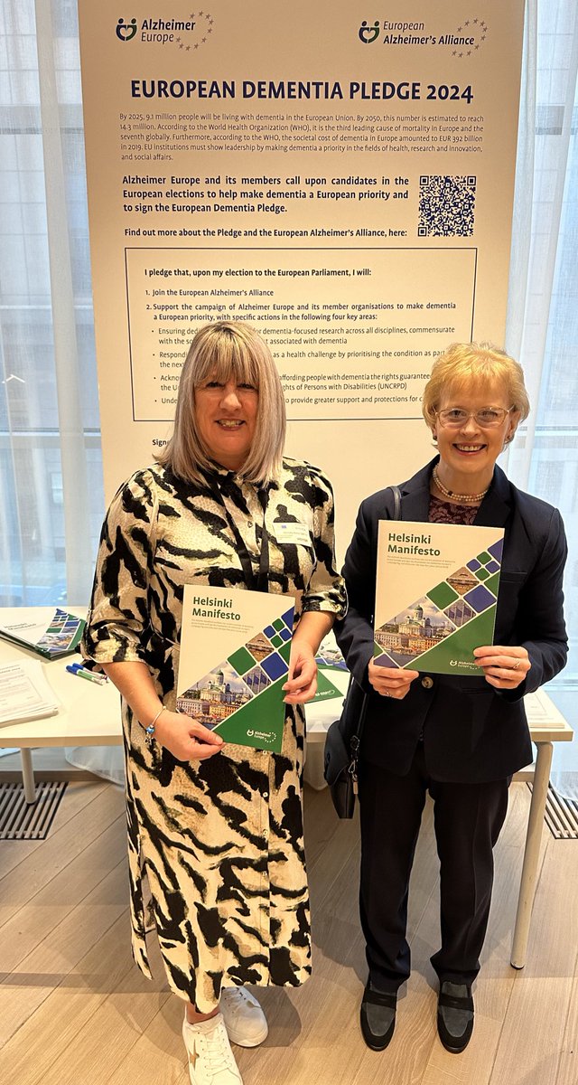 @S_D_W_G member and European Working Group #EWGPWD Vice Chair Margaret , standing in support of her colleagues at this evenings reception with @AlzheimerEurope at the Parliament in Brussels