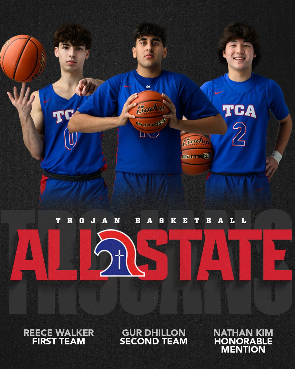 𝐀 𝐂𝐨𝐮𝐩𝐥𝐞 𝐨𝐟 𝐀𝐥𝐥-𝐓𝐞𝐱𝐚𝐬 𝐓𝐫𝐨𝐣𝐚𝐧𝐬 🤠 Congrats to our Trojans for earning @TAPPSbasketball All-State honors! 🏅 @reececwalker | @bucket_getterGD | @Nathan1kim