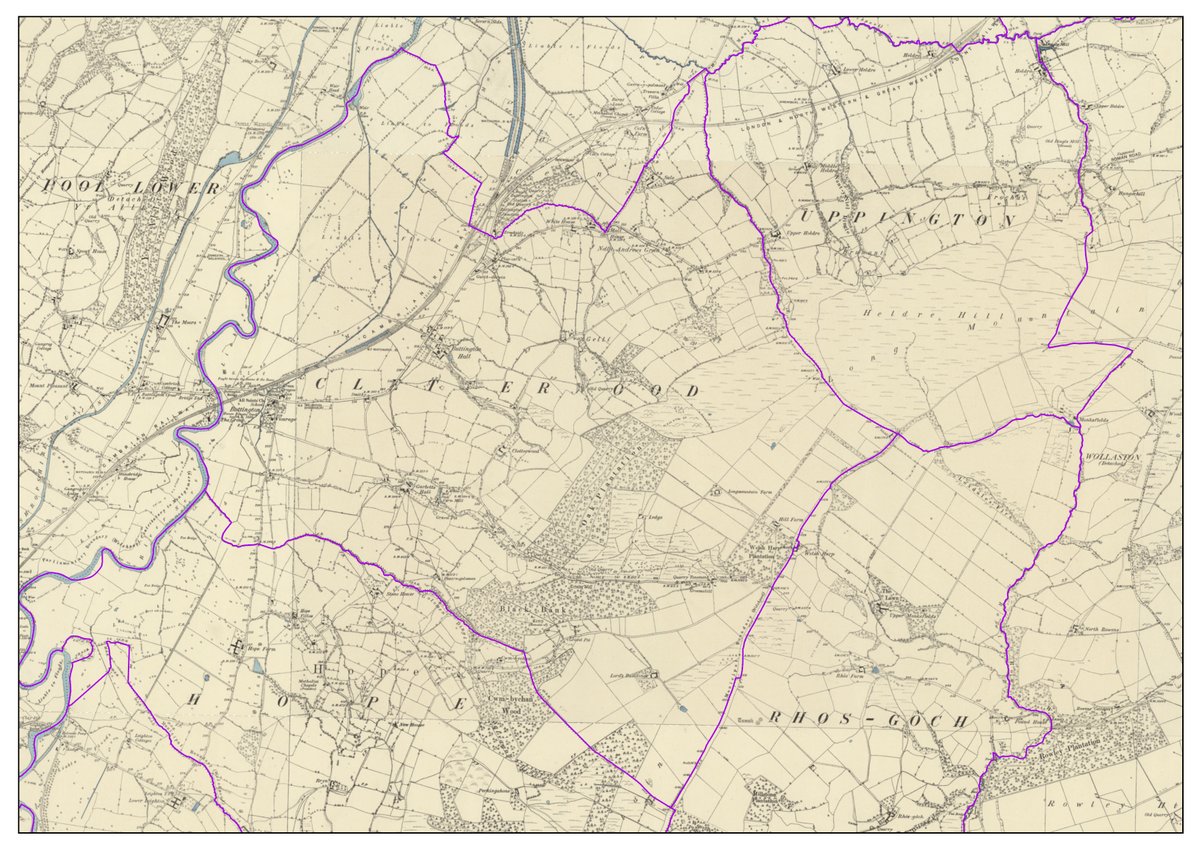 Embarrassing Confession. Mapping #Townships of Montgomeryshire. One in particular peaked my interest as on first reading of the Placename thought it read 'Clet er ood', very unusual! Only later realised some of the letters had faded on map and it actually read 'Cletterwood'😬