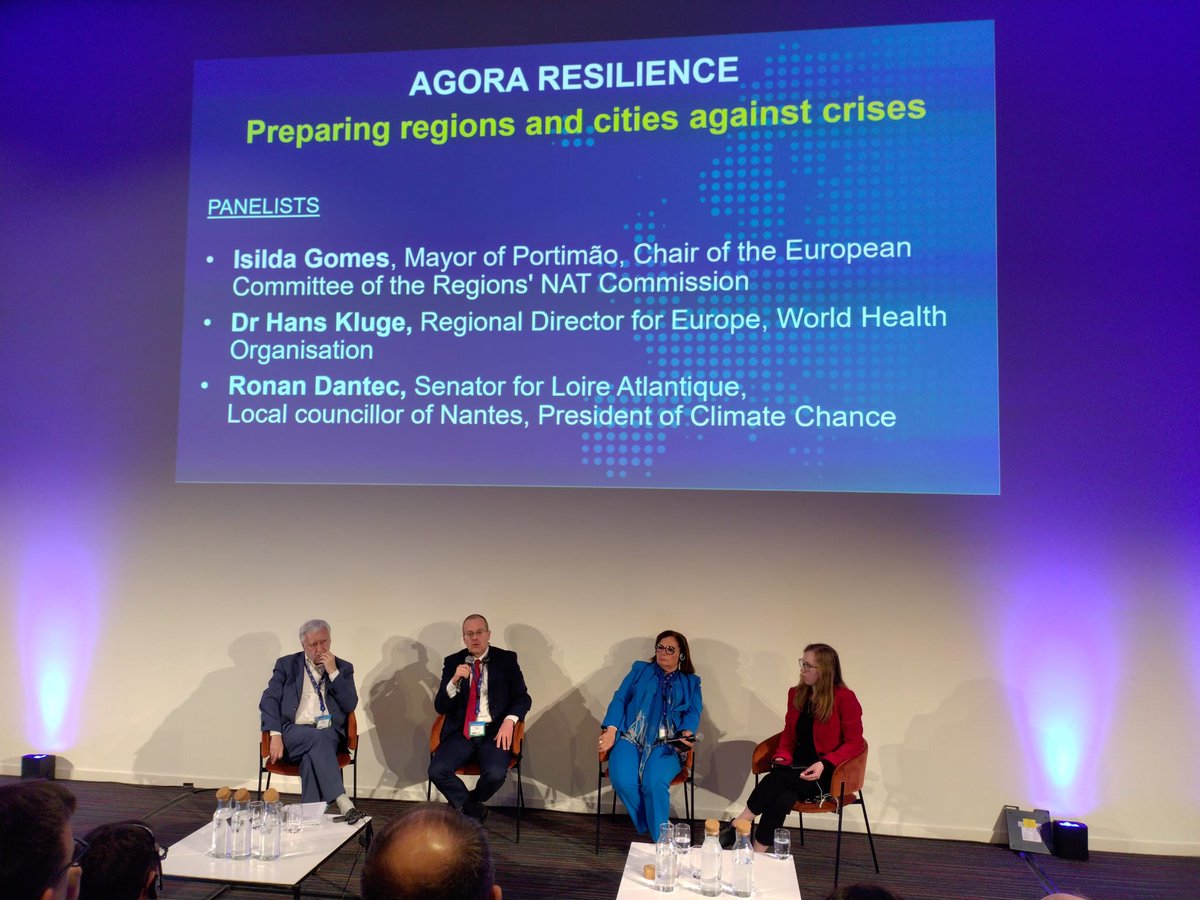 Preparing regions & cities for future crises means ➡️Now: climate crisis = health crisis; address current threats ➡️Long-term: adapt health systems, allocate resources, use technology ➡️Always: Invest in health resilience of people & protect vulnerable #SommetMons24 #eulocal