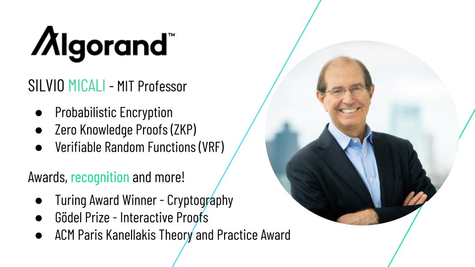 The founder of #Algorand - @silviomicali 📢 Silvio Micali is a renowned computer scientist and professor at MIT, celebrated for his pioneering contributions to cryptography and decentralized blockchain technology. Micali's groundbreaking work spans various areas, including…