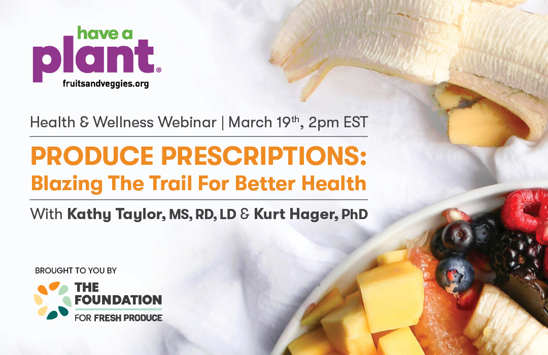 Don't miss our webinar, TODAY, March 19th at 2pm ET! Discover how produce prescriptions are transforming healthcare. Learn about increasing fruit & veggie consumption for better outcomes and patient satisfaction. Register now: bit.ly/4c1ZSt1 #haveaplant