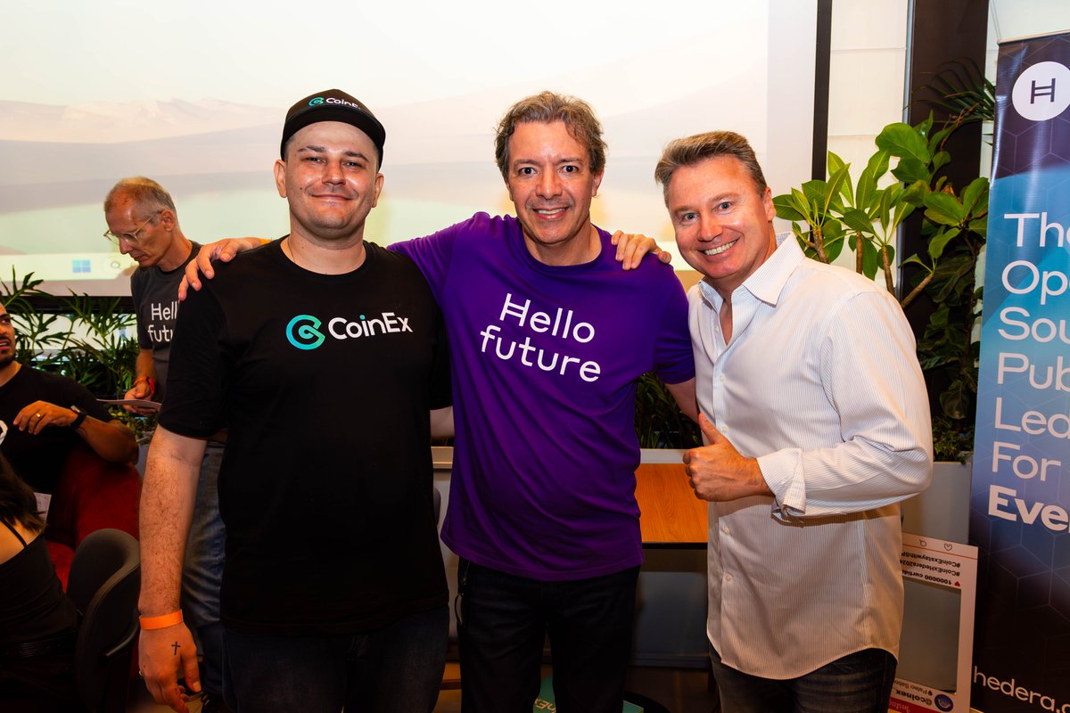 CoinexPortugues's tweet photo. Um pouco do nosso meetup "Além da blockchain: CoinEx desbrava o futuro das finanças e apresenta Hedera"! 🚀😍

#CoinExHedera2024 #CoinExMeetup2024 #CoinExstaywithSP https://t.co/jf0X1jBoNh