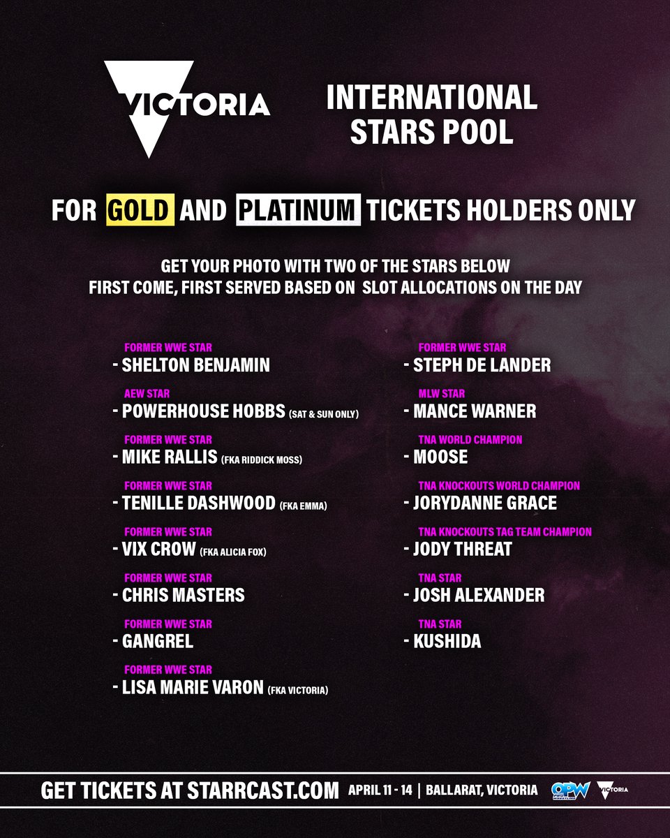 Bought a daily admission ticket and now you're having FOMO after seeing all the great features we are offering for Gold & Platinum bracelets?!?! No worries, we can get you upgraded! Send us an email at info@starrcast.com today! #StarrcastDownunder #VisitVictoria