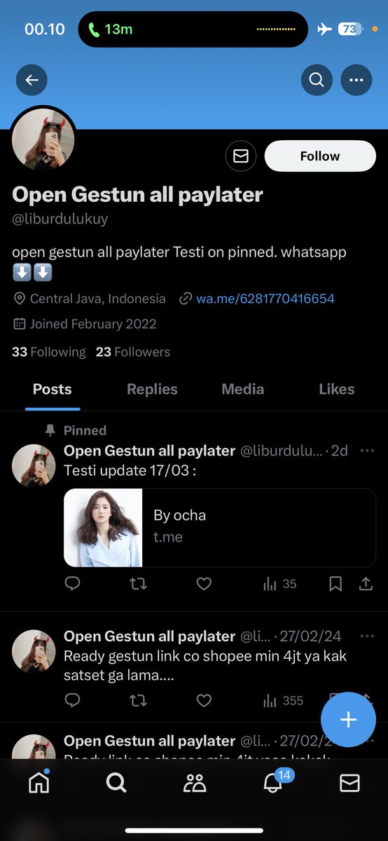 apphrodate's tweet photo. UPDATE MARET 2024

udah ganti lagi usn jadi @liburdulukuy GESTUN BY OCHA 
pokok nya hati hati ya guyss dia SCAM, NIPU 
(scroll aja thread ini keataa, akun nya sama cuma ganti ganti usn aja)

ini no wa terbaru yg ada di bio 081770416654
5hri yg lalu msh cri korban
#zonauang https://t.co/AZuYj8k1Re