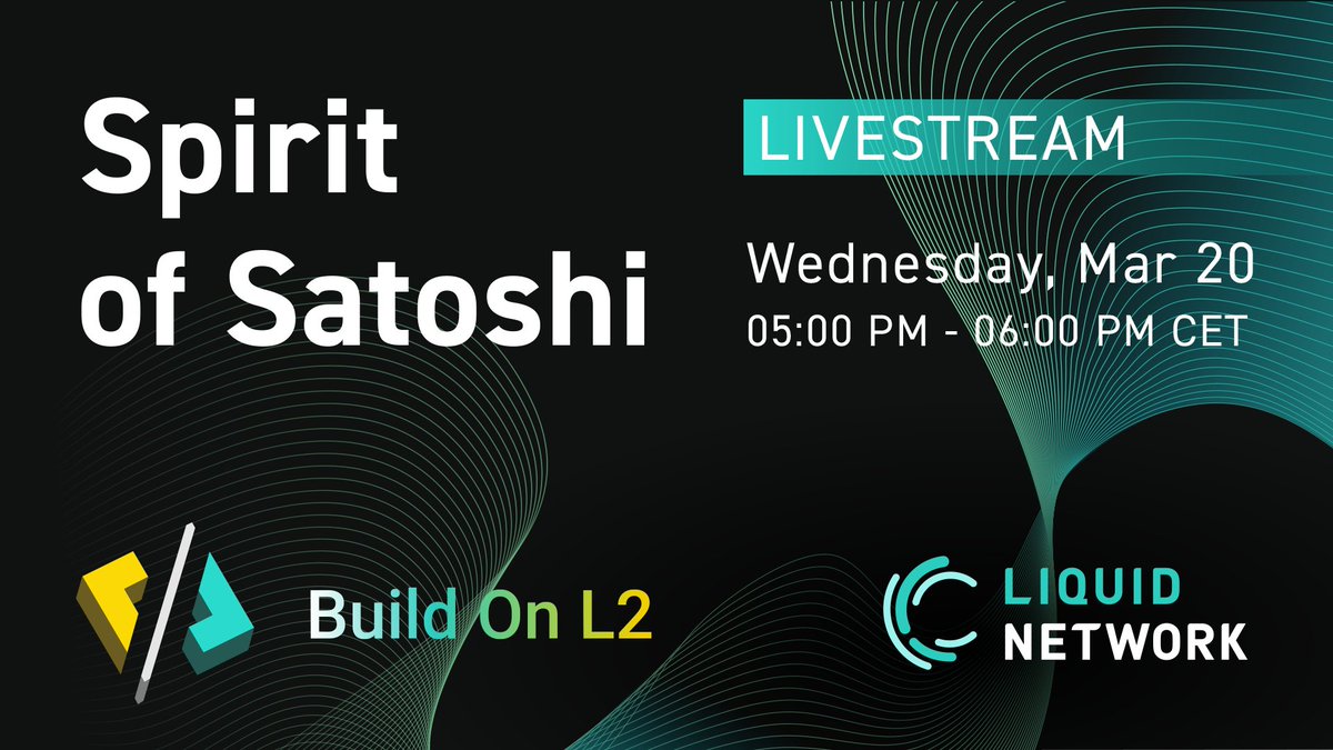 A new #BuildOnL2 livestream is scheduled for tomorrow with @Spirit_Satoshi. They'll share demos of their AI chat and code assistants for Liquid and Miniscript + take questions. Time: Wednesday, 11am CDT/5pm CET Open and free to the public. RSVP. 👇🌊 community.liquid.net/c/events/