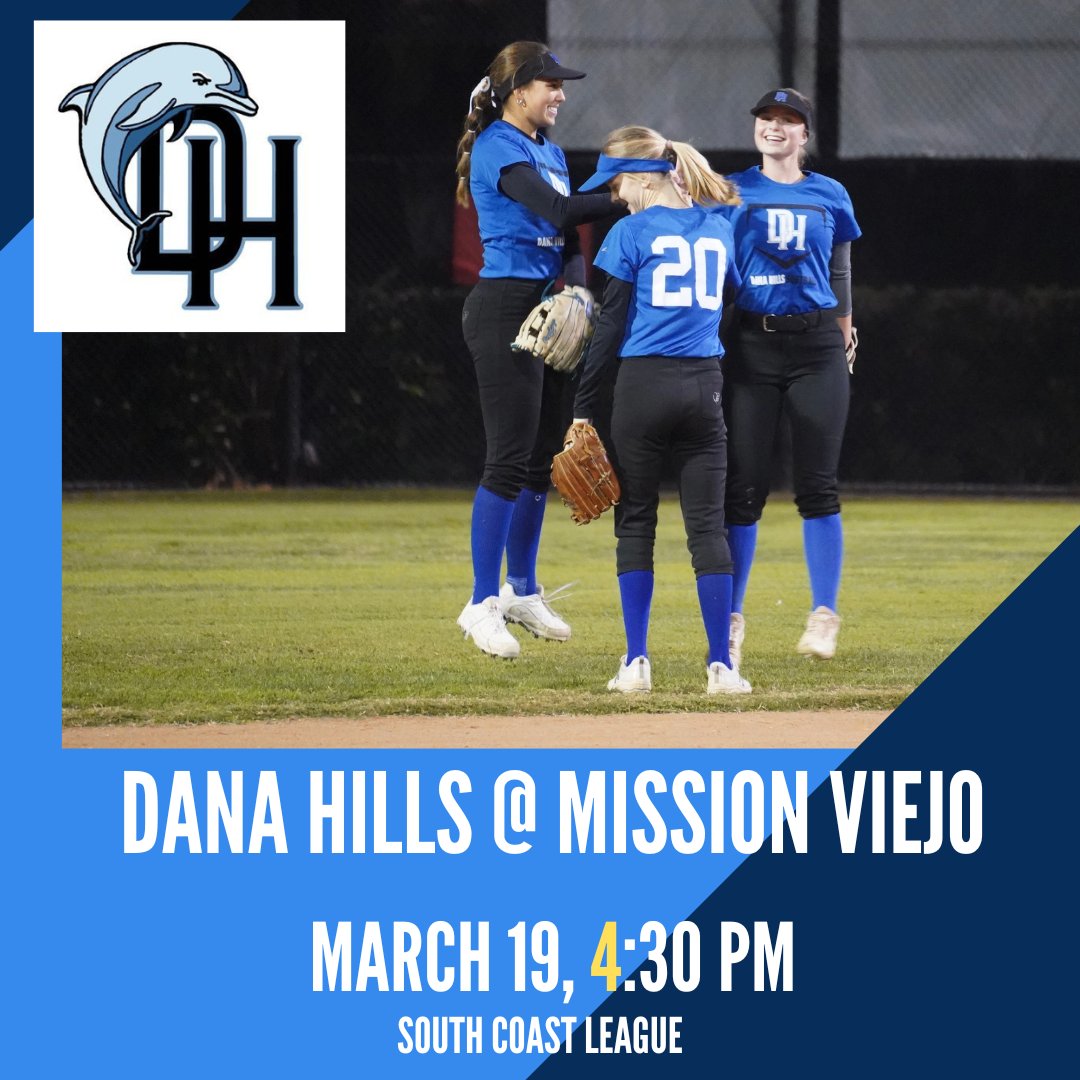 Dana Hills Softball (@danahssoftball) on Twitter photo UPDATE - 4:30 start now @ Mission. LG Dolphins!
<a href="/ocregister/">O.C. Register</a>
<a href="/SOCoPrepSports/">SOCo Prep Sports</a>
<a href="/SoCalVarsity/">SoCal Varsity</a>
<a href="/CalHiSports/">Cal-Hi Sports</a>
<a href="/DanaPointTimes/">Dana Point Times</a>
<a href="/ocvarsityguy/">Dan Albano</a>
<a href="/CIFSS/">CIF Southern Section</a> <a href="/OCRegSports/">OC Register Sports</a> UPDATE - 4:30 start now @ Mission. LG Dolphins!
<a href="/ocregister/">O.C. Register</a>
<a href="/SOCoPrepSports/">SOCo Prep Sports</a>
<a href="/SoCalVarsity/">SoCal Varsity</a>
<a href="/CalHiSports/">Cal-Hi Sports</a>
<a href="/DanaPointTimes/">Dana Point Times</a>
<a href="/ocvarsityguy/">Dan Albano</a>
<a href="/CIFSS/">CIF Southern Section</a> <a href="/OCRegSports/">OC Register Sports</a>
