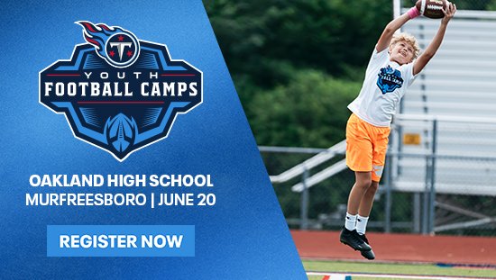 Excited to be partnered up with @Titans & @titanscommunity for another great youth camp opportunity! Sign up early here: tennesseetitans.com/community/yout… #OaklandTN #Titans