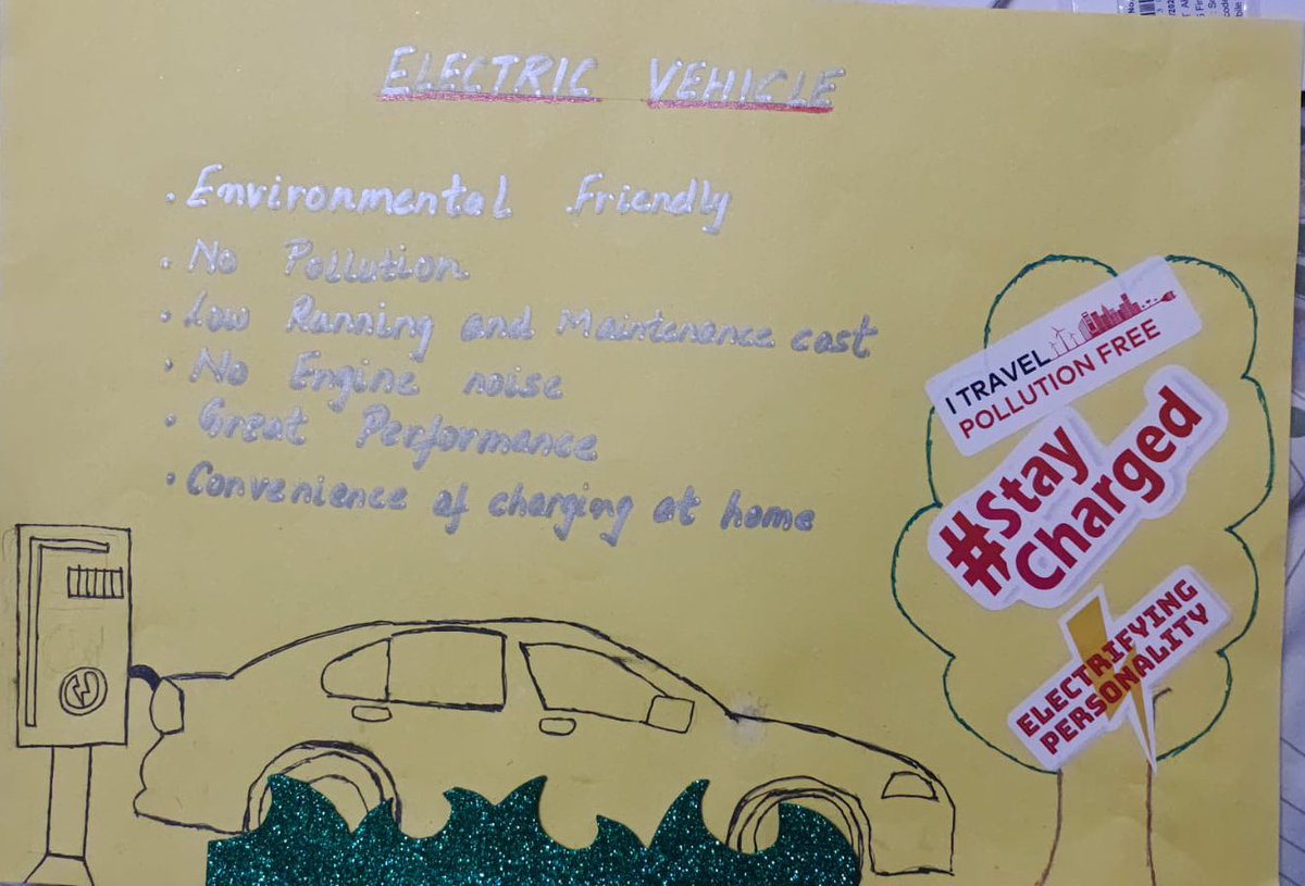 @Amit__Arya thanks for sharing ! Wonderful school project by your daughter! #evolve #sistainability #EVLife @AsheeshAroraEV @Tataev @TataEVClub @PlugInIndia @TeslaClubIN @MGMotorIn @Mahindra_Auto @TiagoEVClub @TigorEVowners @ExpWithEVs @evreporterin @Vivekvivi