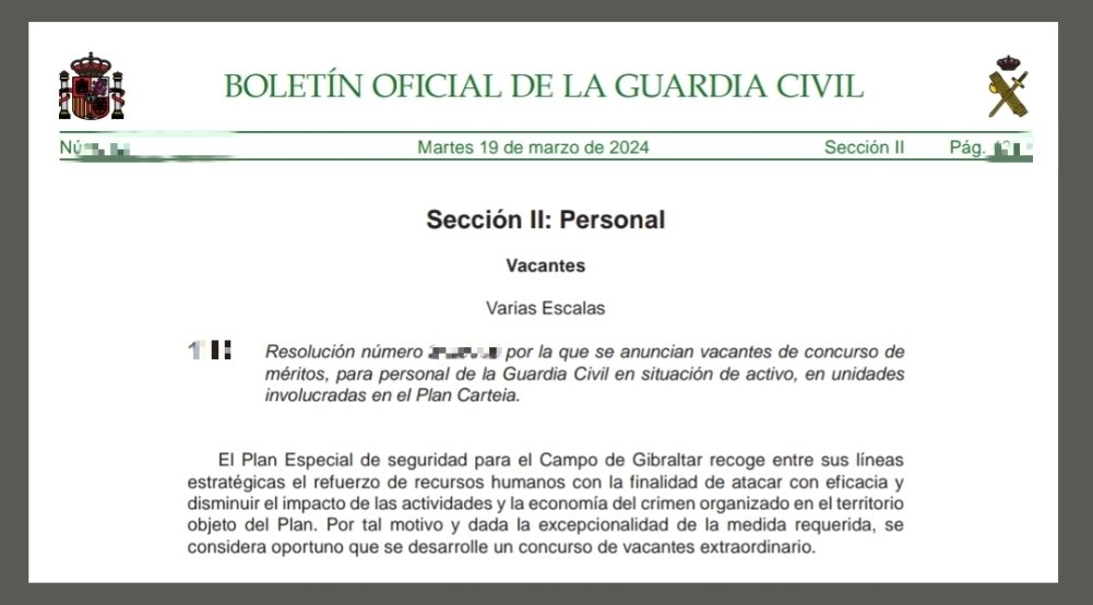 AUGC Cádiz (@augc_cadiz) on Twitter photo 🧵
Hoy hemos tenido "hechos" de <a href="/interiorgob/">Ministerio del Interior</a> <a href="/guardiacivil/">Guardia Civil</a> y como nos teníamos... ¡¡ Que porquería !!
Hoy se han anunciado vacantes para hacer frente al #Narcotrafico y se ve que anunciando 33 vacantes para la provincia, todo arreglado 🤦
Vacantes solo para Policía Judicial, .... 🧵
Hoy hemos tenido "hechos" de <a href="/interiorgob/">Ministerio del Interior</a> <a href="/guardiacivil/">Guardia Civil</a> y como nos teníamos... ¡¡ Que porquería !!
Hoy se han anunciado vacantes para hacer frente al #Narcotrafico y se ve que anunciando 33 vacantes para la provincia, todo arreglado 🤦
Vacantes solo para Policía Judicial, ....