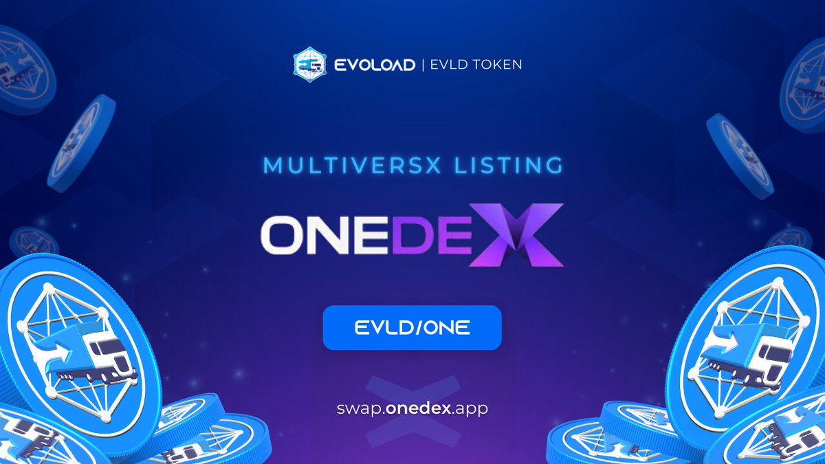 evoload's tweet photo. Second $EVLD Listing of the day! 🤯
The EVLD token is now listed on @OneDex_X, and trading on #MultiversX is officially Live, opening also cross-chain opportunities thanks to the #OneFinity bridge! 🚀 

🔸 Pair: EVLD/ONE
🔸 Price: $0.02

🔍 Token Identifier: https://t.co/cqg2IP6Nhw

📌 Trading & Liquidity Pool are now OPEN!

Start trading now and be part of our journey! 📈
https://t.co/RnwSwAtnYx