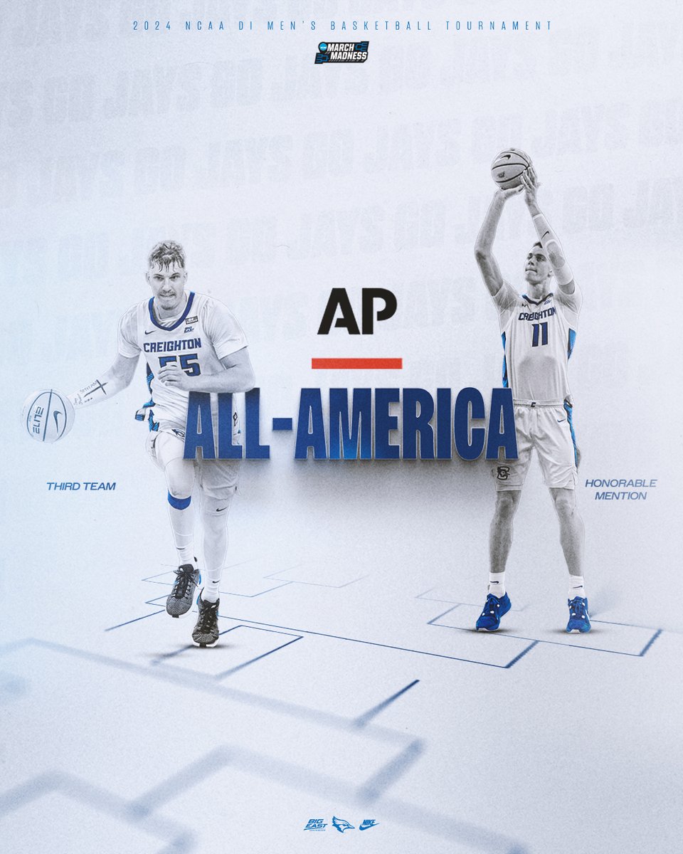AP All-Americans 😤

Baylor Scheierman: Third Team

Ryan Kalkbrenner: Honorable Mention

More: gocreighton.com/MBB031924ap

#GoJays | <a href="/playforhim3/">Baylor Scheierman</a> x <a href="/RyanKalkbrenner/">Ryan Kalkbrenner</a>