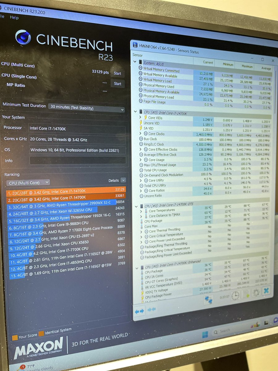 الاختبارين هذولي يخلوني اشحن الاجهزه وانا متطممممن  ع الاخير 💪🏼

Memtest86 -
يكشف ع الرامات واي مشاكل في السلوت حق الرام او في حبة الرام نفسها ، او بين الرام والمعالج 

Cinebench r23 - 

اختبار الاستقرار ياخذ ٣٠ دقيقه 
يكشف عن اي مشاكل في استقرار المعالج او الاندرفولتنق
