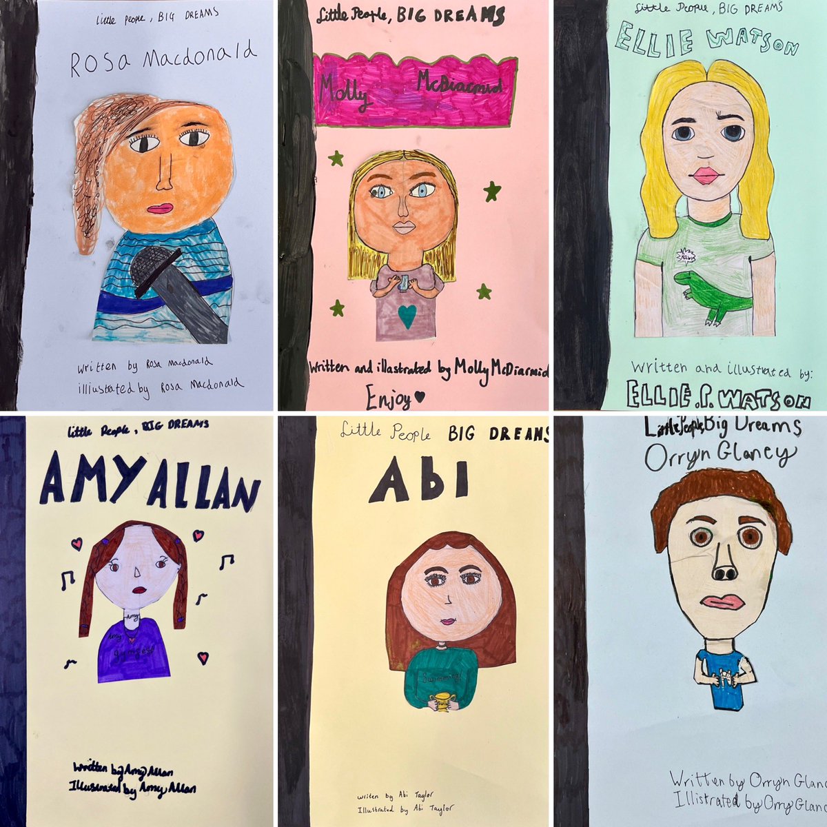 Lisa120381's tweet photo. P6 @DunbarneyPS created these front covers for their upcoming Autobiography’s, taking inspiration from the incredible MARIAISABELSANCHEZVERGARA #LPBDDreamBigDay https://t.co/gOhfEvQcsp