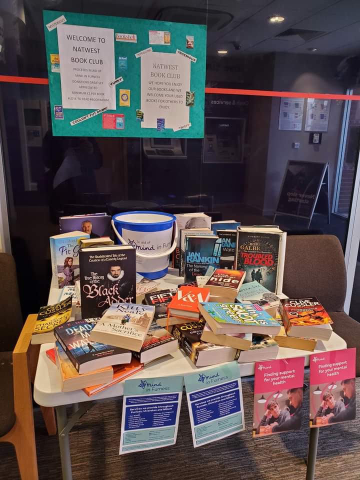 Thank you to Natwest in #BarrowinFurness for choosing us as the new charity for their book club. Have a look if you're popping into Natwest 👀 or donate your used books for a good cause! Grateful to our local Nat West branch 
<a href="/NatWestGroup/">NatWest Group</a>