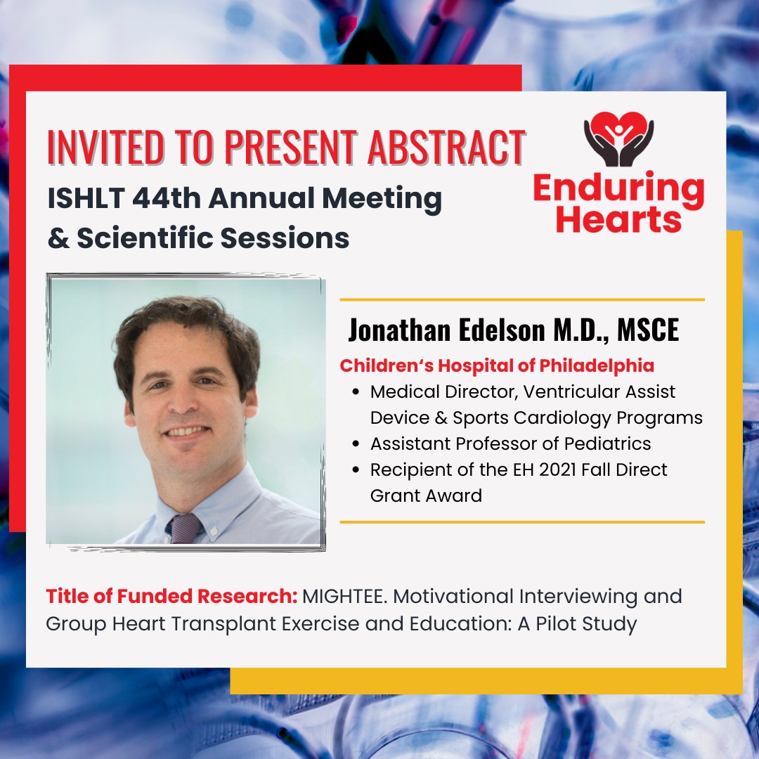 Research Spotlight! Thrilled to announce that Dr. Jonathan Edelson will be presenting his research abstract at the @ISHLT 44th Annual Meeting & Science Sessions in Prague, Czech Republic!