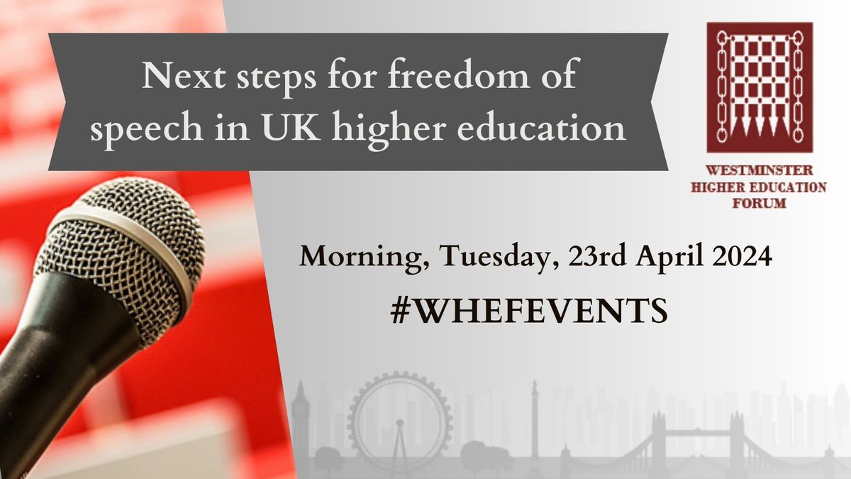 Looking forward to speaking about free speech and what the new regulatory landscape will mean in England at the @wfpeventsevent westminsterforumprojects.co.uk/agenda/Free-Sp… I will be further elaborating on my recent blog for @GuildHE guildhe.ac.uk/guildhe-respon…