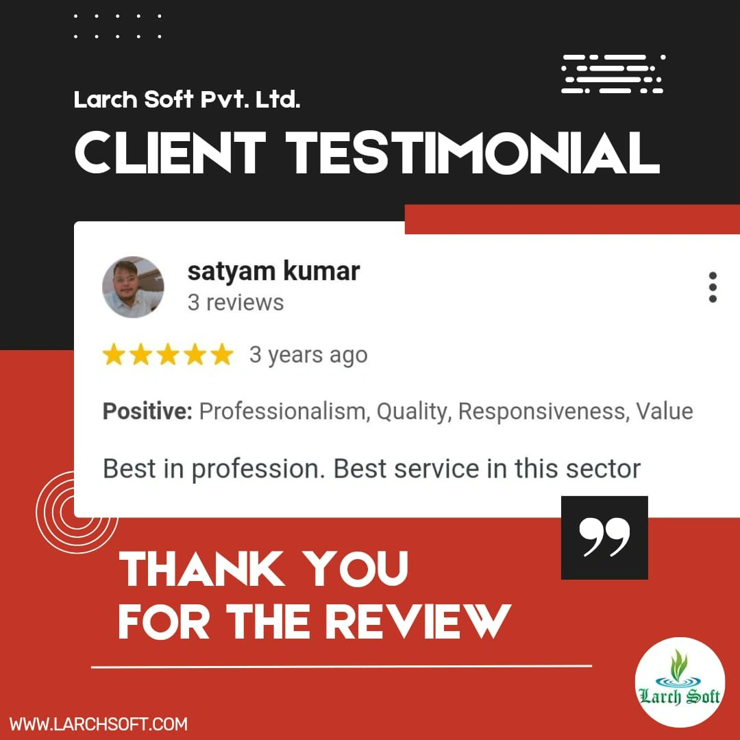 LarchSoft's tweet photo. Client Review 💛

Review link: Larch Soft Pvt. Ltd. https://t.co/uWtxKJrkX0 

#testimonial #review #clientreview #clientresponse #testimony #itreview #webservices #larchsoft #websolutioncompany #testimonials #clienttestimonial #websiteorientation #webdevelopment https://t.co/WlavvtGhII