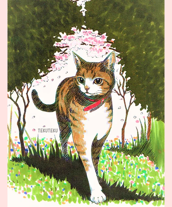 #春分の日  #猫好き #illustration #オリジナルイラスト  