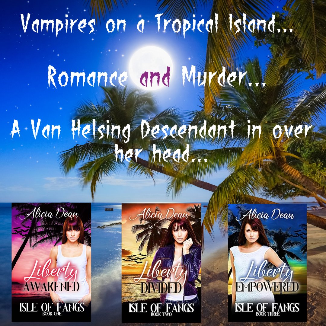 If you love vampires but are tired of the same old thing, check out the Isle of Fangs series by @Alicia_Dean_ … wildrosepress.com/product/libert… #Vampires #AHAgrp #WRPbks #YoungAdult #amreading #VanHelsing #TropicalIsland