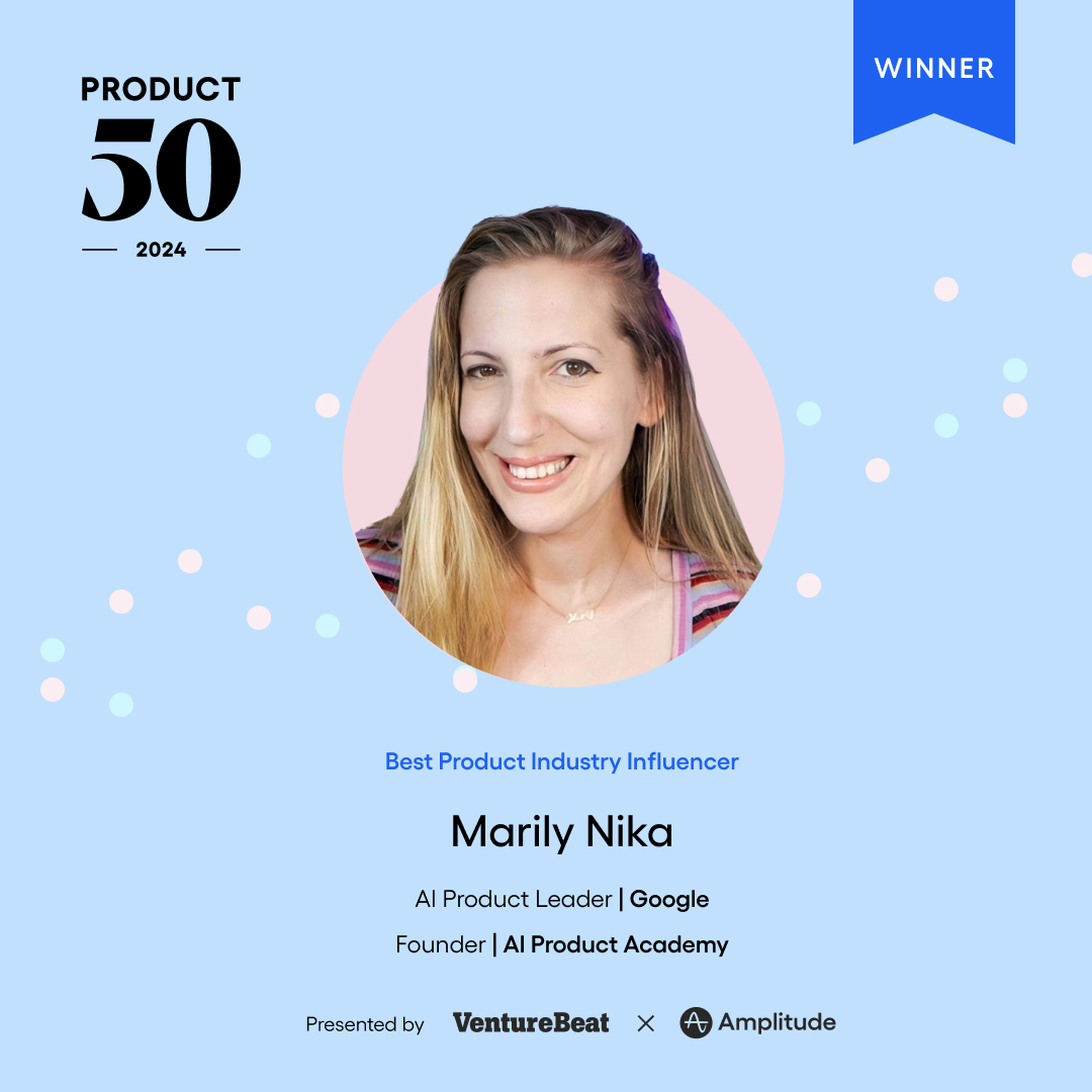 Woke up to being named Best Product Industry Influencer on @Amplitude_HQ 's #Product50! 🏅 This encourages me to continue working towards my mission to establish the AI Product Management field 🙏 Thank you to everyone that nominated me for this recognition. You can view