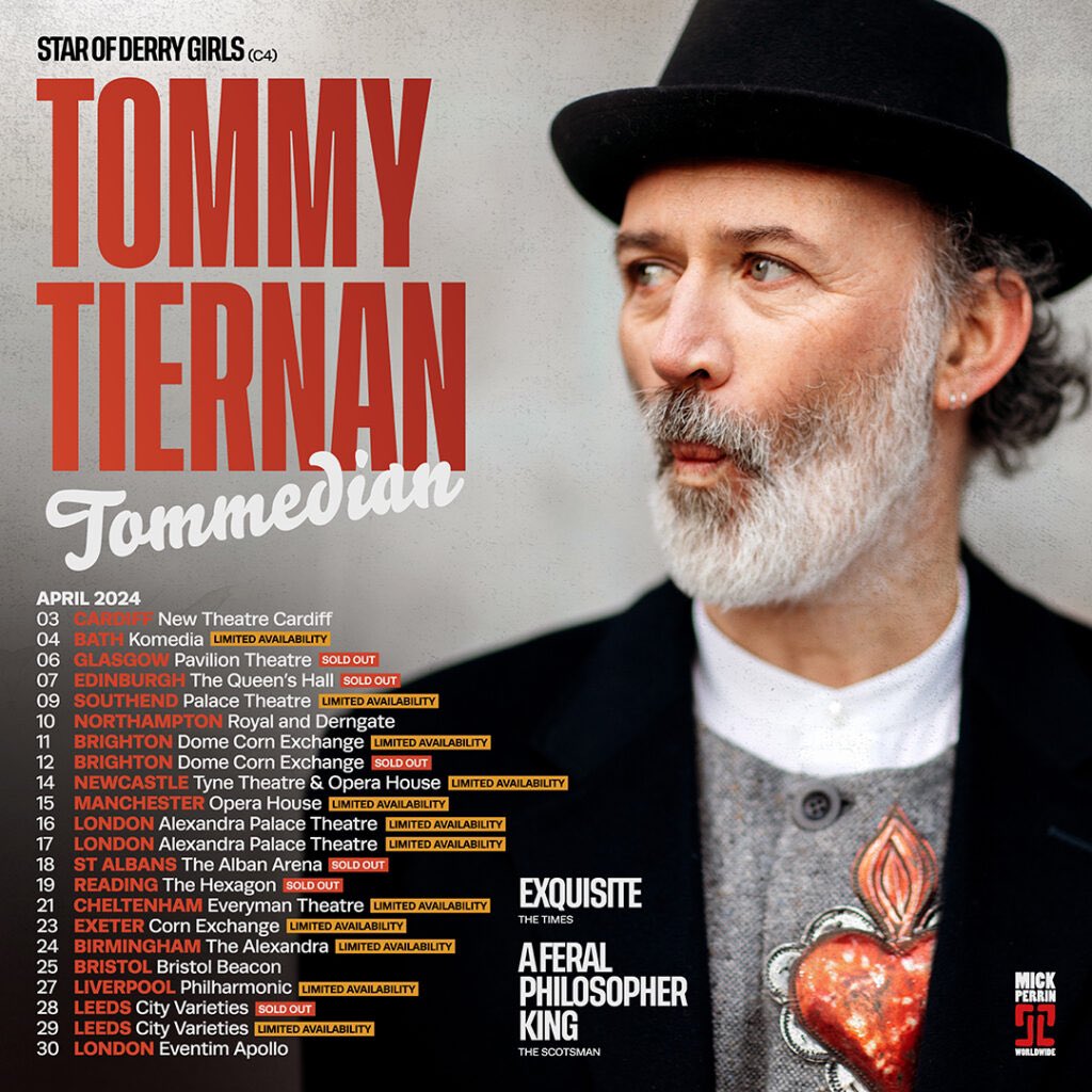 Getting close now! Tommy’s UK tour kicks off April 3rd 🙌🏻 Limited 🎟️ availability so get in quick!