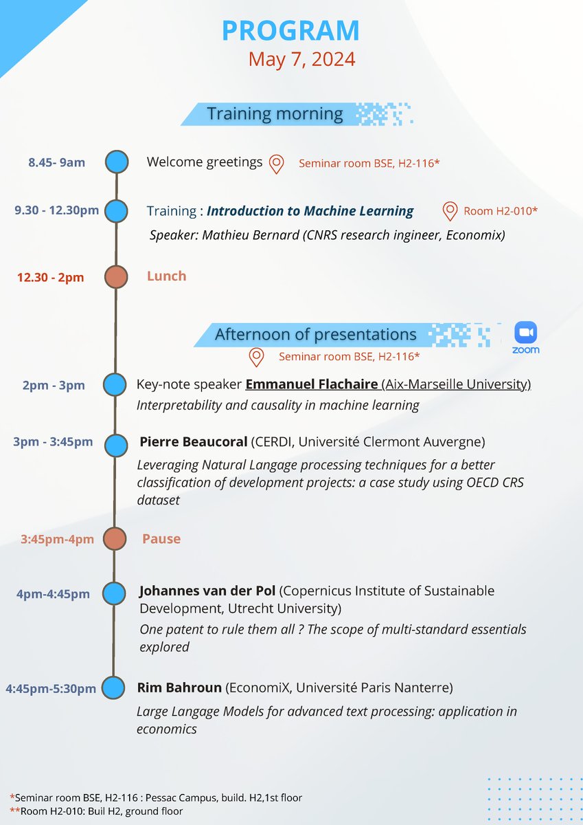 Vous l'attendiez ? La 1ère Conférence  sur l'IA dans la recherche en économie aura lieu à Bordeaux  les 6 et 7 mai 2024.
C'est une conférence "mixte", moitié présentations scientifiques, moitié formation de haut niveau.
Les inscriptions viennent d'ouvrir, GO ! 
<a href="/BSE_Bordeaux/">BSE</a>