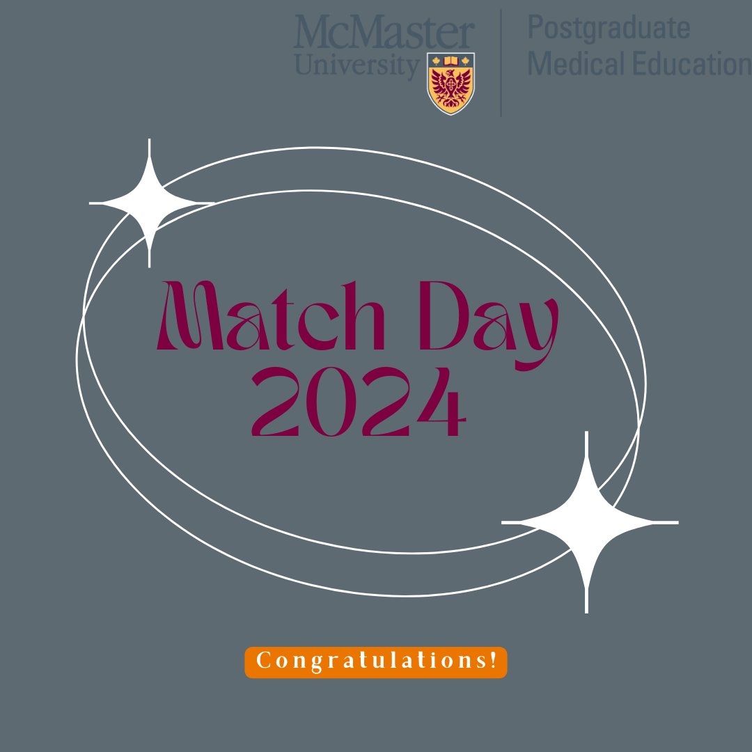 McMaster PGME is excited to meet our new incoming trainees!! Congratulations and welcome to the postgrad community here at @McMasterU #MatchDay #MatchDay2024