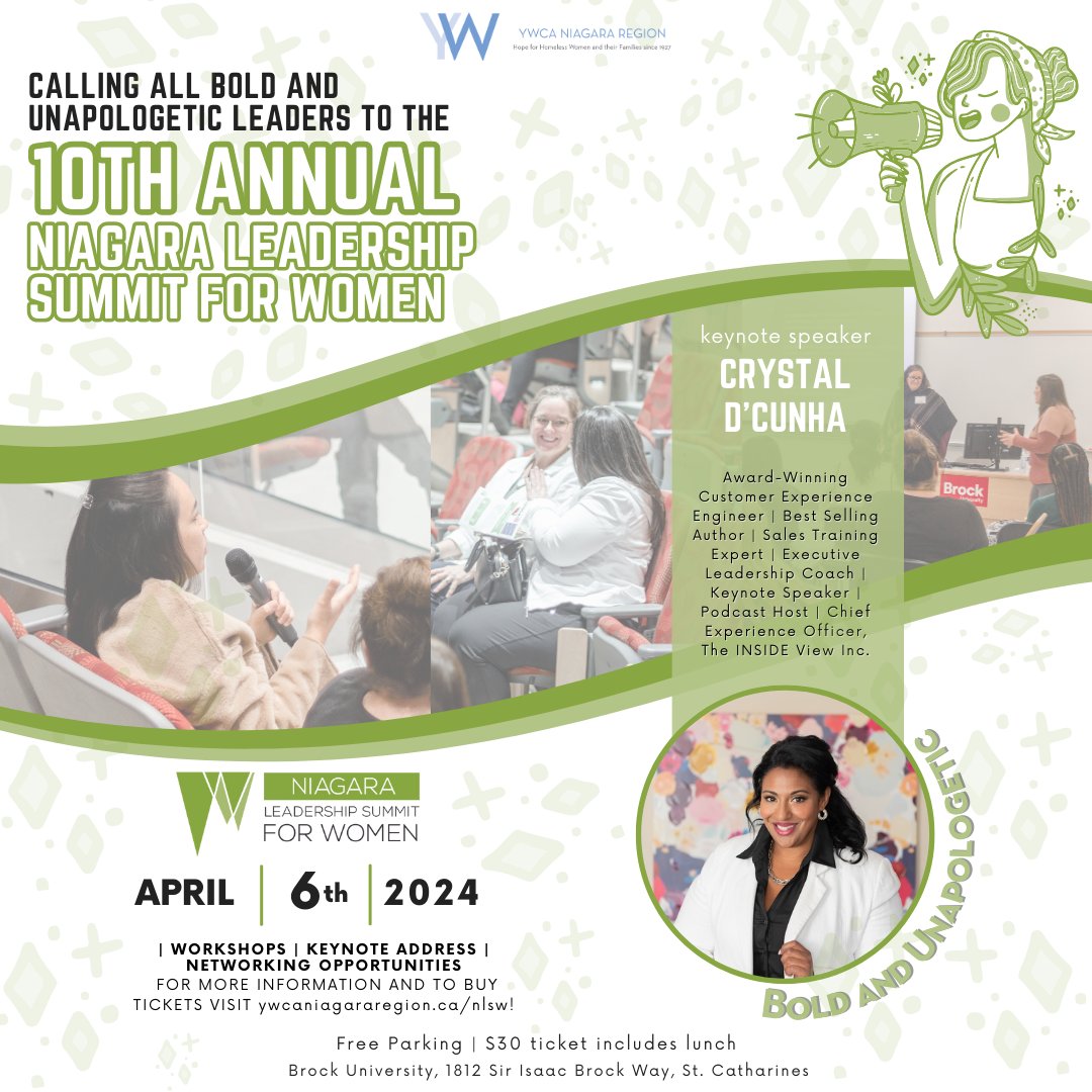BrockUFOSS's tweet image. Ready to unleash your leadership potential? Join us for the 10th Annual @NiagaraLSW on Saturday, April 6 at #BrockU!

🤝 Networking opportunities
🎤 Inspiring speakers
🎉 Engaging workshops 

Learn more and grab your tickets ⬇️
ywcaniagararegion.ca/nlsw