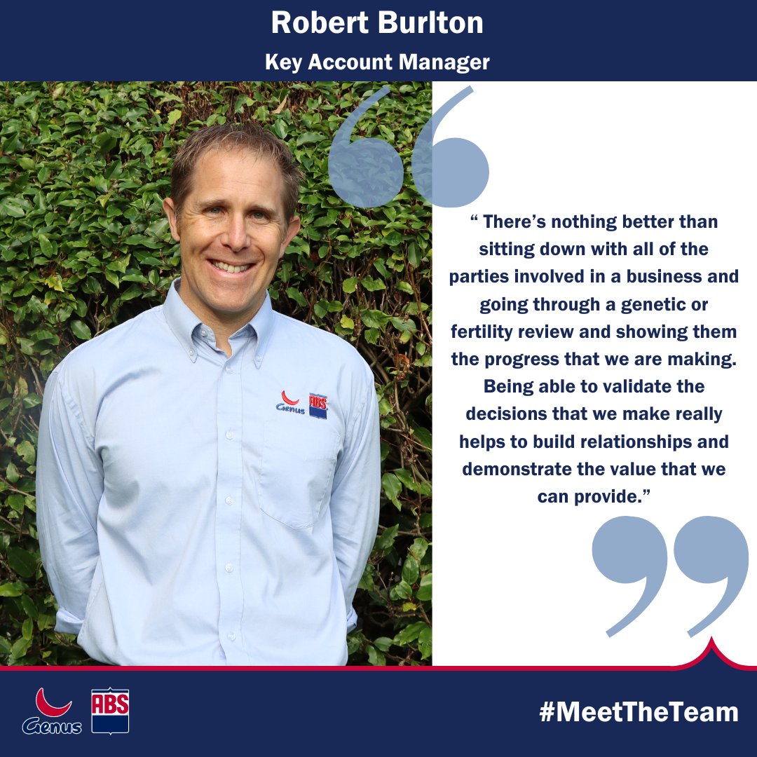 Meet Robert Burlton, one of our Key Account Managers who work closely with our customers to deliver tailored solutions that align with their unique business goals. 🐄 🧬 #MeetTheTeam