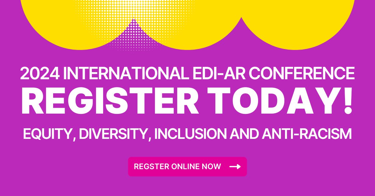 Registration is now open for the 2024 International EDI-AR Conference, held both online and in person at Memorial’s Signal Hill campus in St. John’s on May 14, 2024! Please visit our website for more information, and to register online today ➡️ mun.ca/edi-ar/confere…