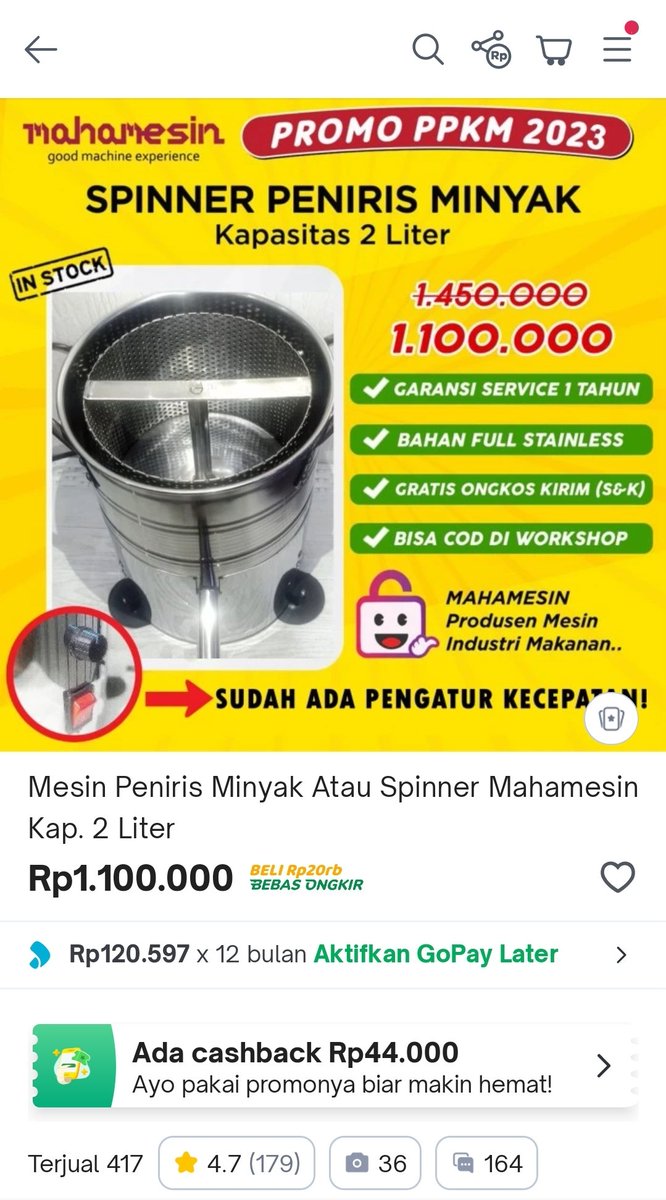 ismailfahmi's tweet photo. Mahamesin, produk lokal, kualitas mantaap 👍

Beli di sini salah satunya:

https://t.co/xxvQOzAmFO https://t.co/KIsCPP9lh8