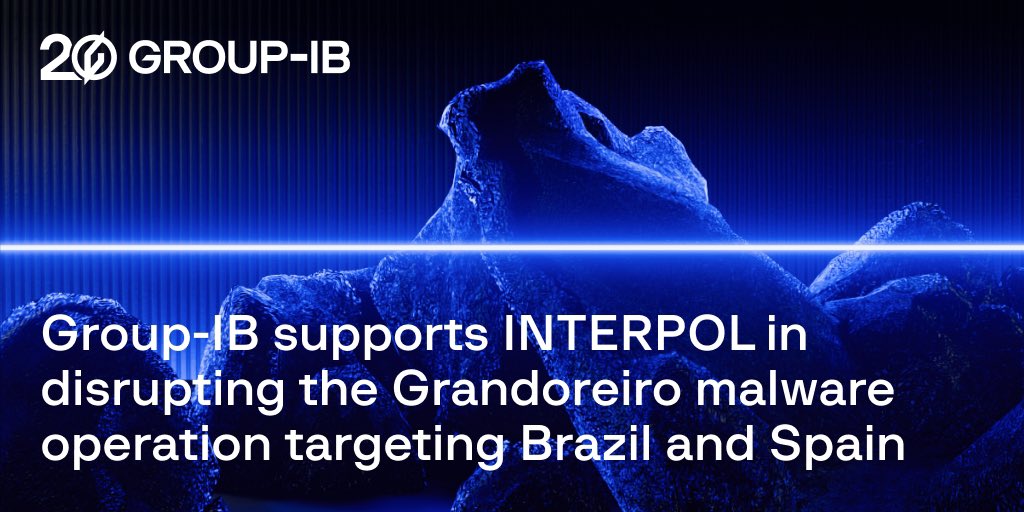 Once again, Group-IB stepped to the fore in supporting INTERPOL with another crime-nabbing operation! Get the details behind the Grandoreiro malware operation in our latest press release: bit.ly/3vjzfzi #BankingMalware #Cybercrime #Investigation #INTERPOL…