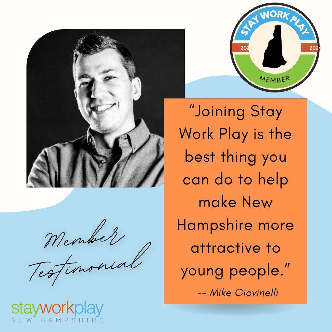 Our sole focus is attracting & retaining young people to the 603. Be part of the solution while enjoying membership perks, like free admission to select SWP events. (Hint: NH Next: A Summit for Young Changemakers is right around the corner - May 16!) stayworkplay.org/membership