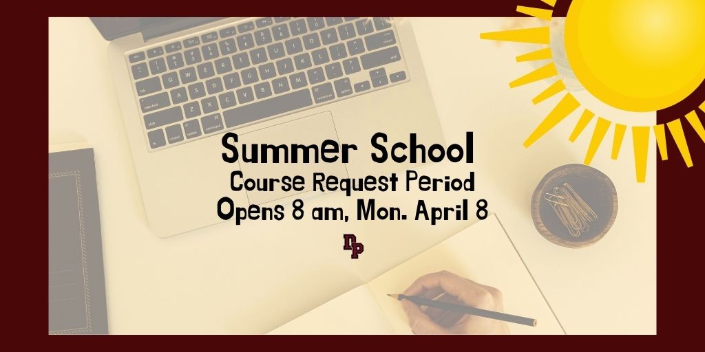 🌼🌱Happy first day of spring! 🌷☀️ That means summer--and Summer School-- are right around the corner. Don't miss the Summer School Course Request Period which starts Monday, April 8 at 8 am. Details here deperek12.org/teaching-and..…