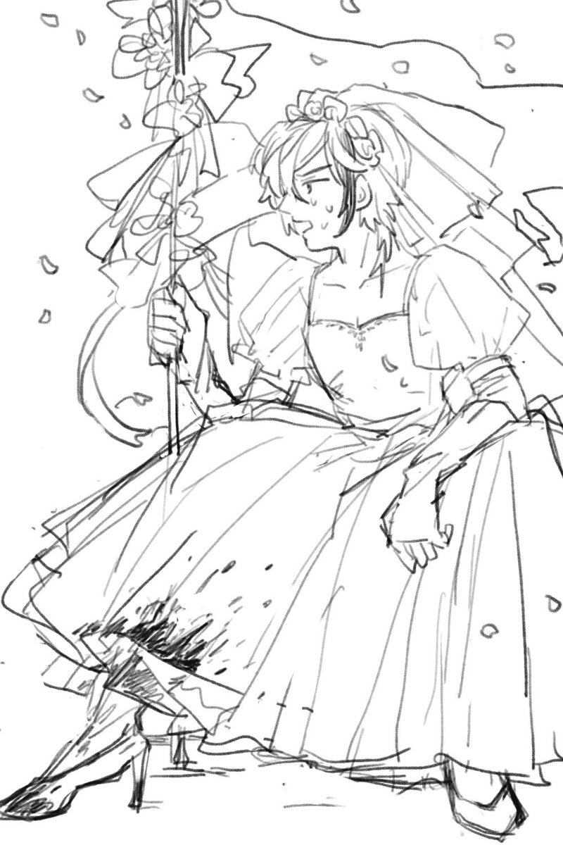 深夜だからウエディング着てるエリを描いても良い(謎シチュ) 