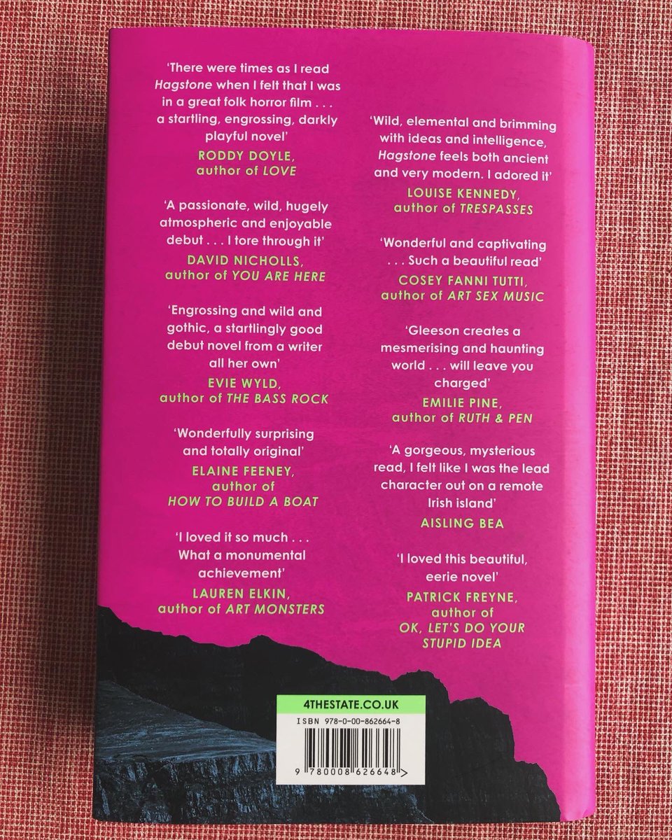 12 years ago, I started writing a novel about an island, a mysterious sound and an artist called Nell. The hardback arrived today. Thank you @kishani, Ola Galewicz for design, all at @4thestatebooks, @CormacKinsella & the brilliant writers who offered kind words for the cover.