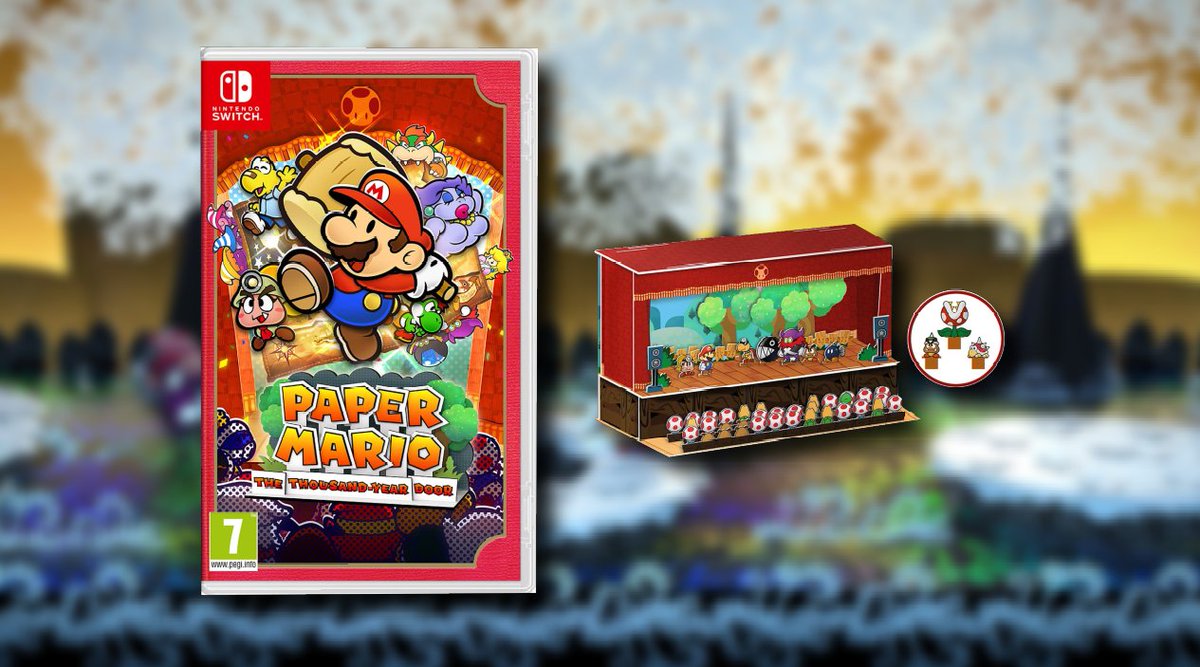 absolutely devastated that Brits get this beautiful Paper Mario "Buildable Battle Stage" when they pre-order The Thousand-Year Door from Nintendo UK: bit.ly/3TqNIkP my affiliate