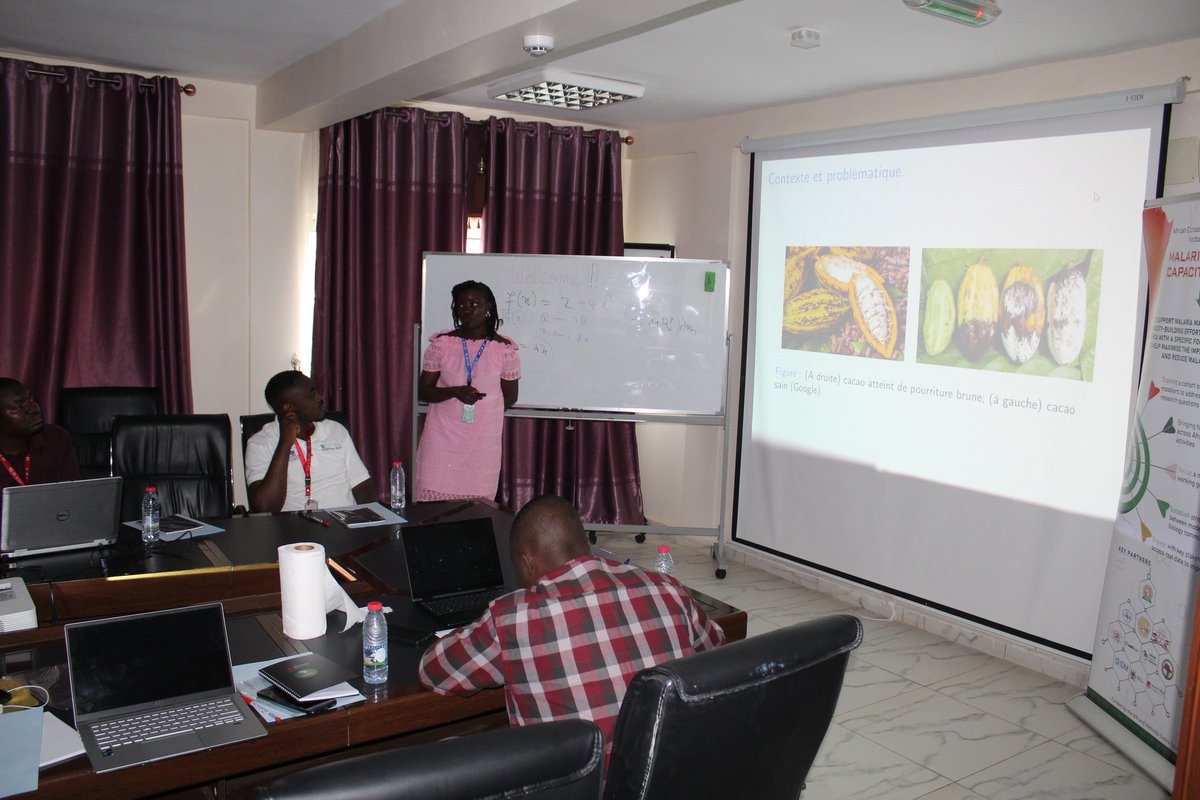 cam_crid's tweet photo. During the first session of #ACoMVeC #seminar, Cassandra #Lemdjo, a Ph.D. #student at the #University of Yaounde 1, delivered a presentation on the "#Study of nonlocal dispersal in cocoa black pod rot epidemic #model with age #infection."
@followers https://t.co/4RKZebj81l