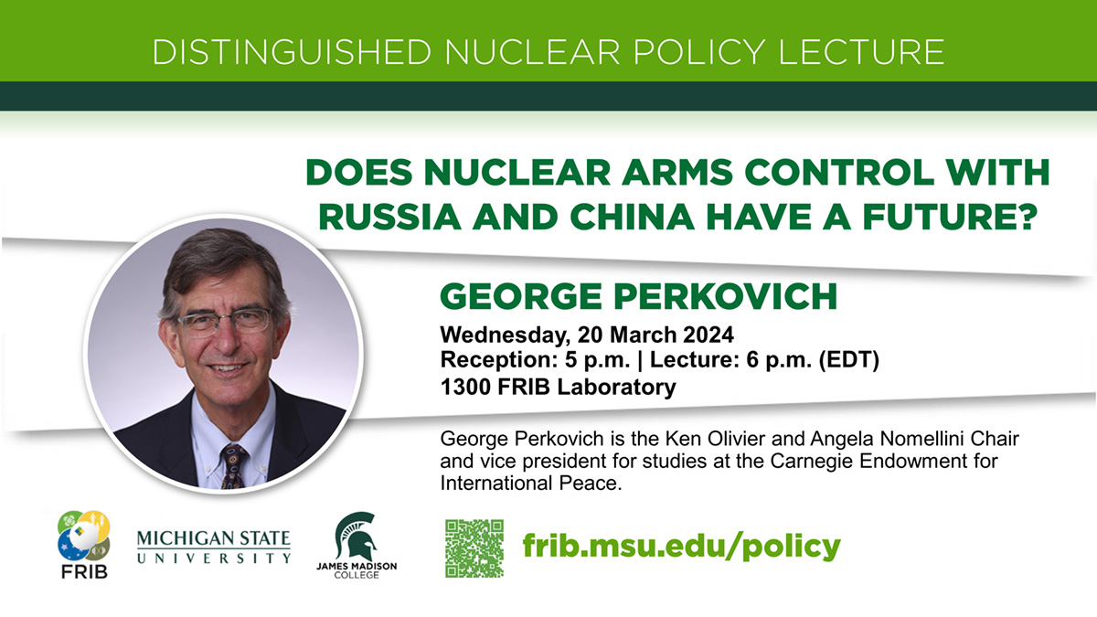 Join us this Wednesday, 20 March for a free public talk featuring George Perkovich, the Ken Olivier and Angela Nomellini Chair and vice president for studies at the Carnegie Endowment for International Peace. Visit the event page for more information: spr.ly/6011ksUhJ